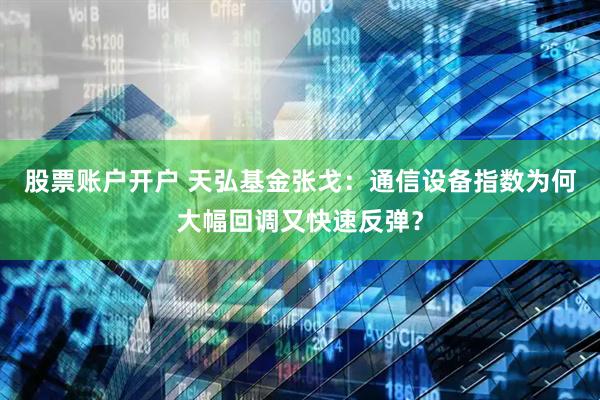股票账户开户 天弘基金张戈：通信设备指数为何大幅回调又快速反弹？