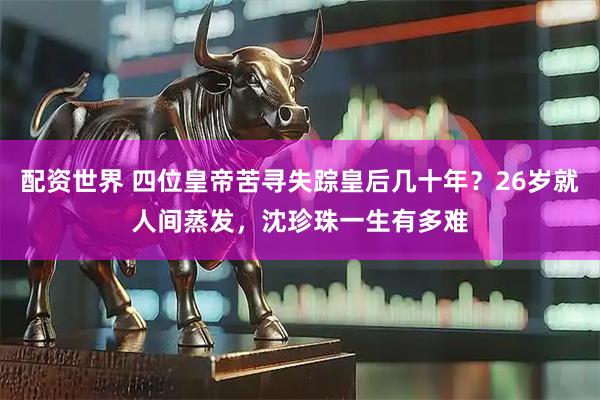 配资世界 四位皇帝苦寻失踪皇后几十年？26岁就人间蒸发，沈珍珠一生有多难